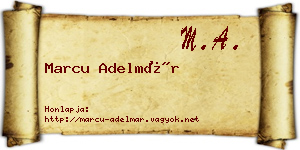 Marcu Adelmár névjegykártya